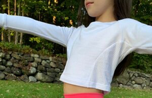 Load image into Gallery viewer, "DH20 LS" Bamboo Crop Top CHILD
