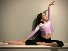 Load image into Gallery viewer, DiP'd "DH20 LS" Bamboo Crop Top in Arctic Lilac ADULT & CHILD