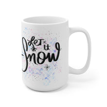 Load image into Gallery viewer, Let It Snow Mug 15oz White Cool tones
