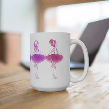 Load image into Gallery viewer, Purple Magenta Fuchsia scale Ballerina Dancer Art Sketch Drawing Dance Ballet Ceramic Mug 15oz
